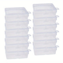12pcs Small Transparent Plastic Storage Box Jewelry DIY Craft