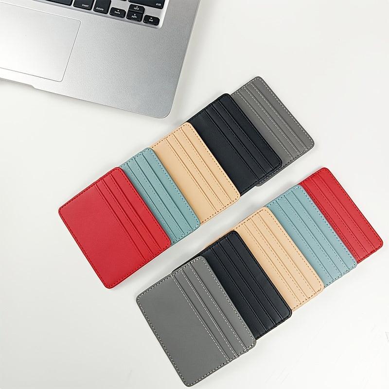 Slim Minimalist Wallet Business Card Case PU Leather