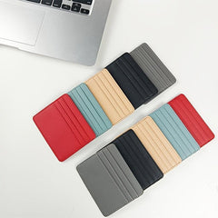 Slim Minimalist Wallet Business Card Case PU Leather