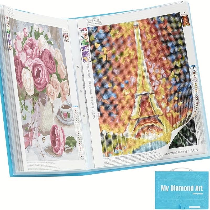 A3 Storage Book Diamond Art Portfolio Folder 30 Pocket Sleeves Protectors