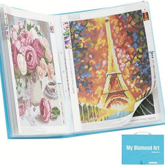 A3 Storage Book Diamond Art Portfolio Folder 30 Pocket Sleeves Protectors