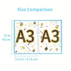 A3 Storage Book Diamond Art Portfolio Folder 30 Pocket Sleeves Protectors