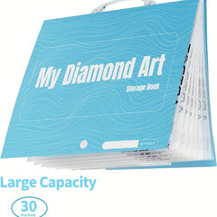 A3 Storage Book Diamond Art Portfolio Folder 30 Pocket Sleeves Protectors