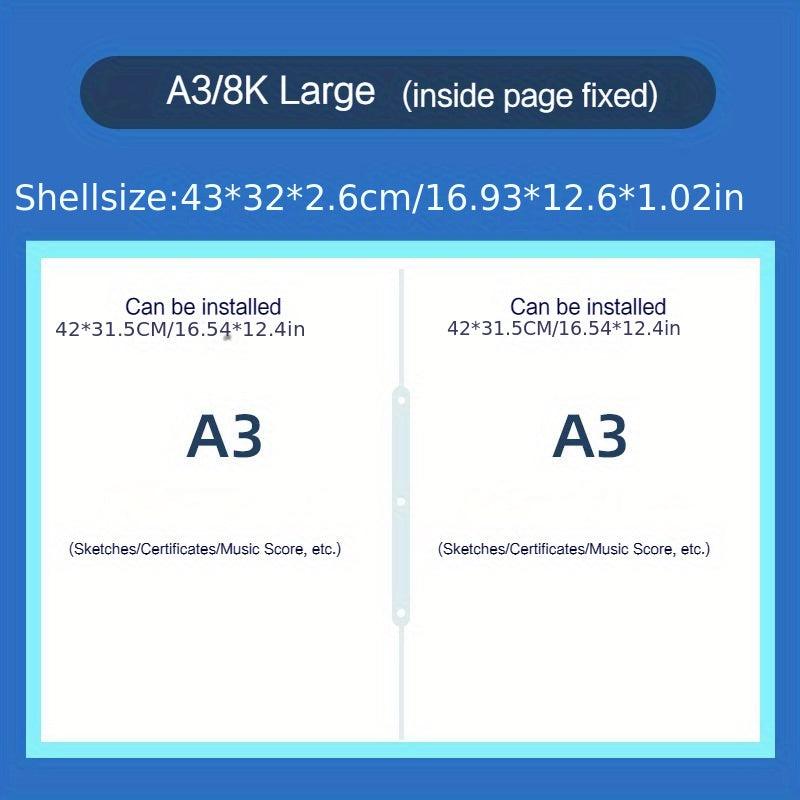A3 Storage Book Diamond Art Portfolio Folder 30 Pocket Sleeves Protectors