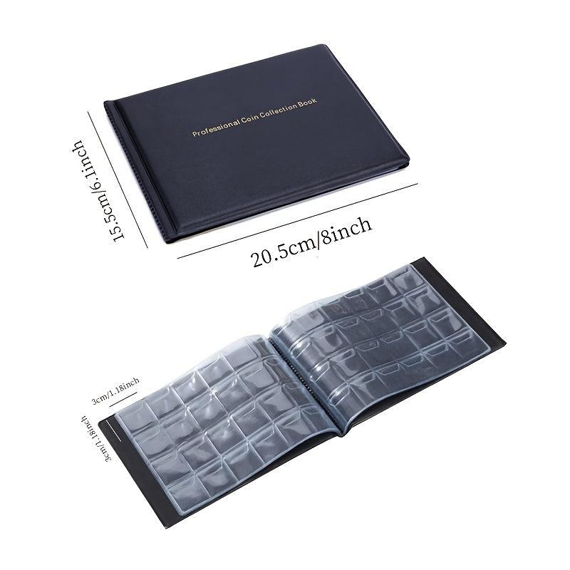 240 Pockets Mesh Leather Binder Coin Collection Book Large Capacity