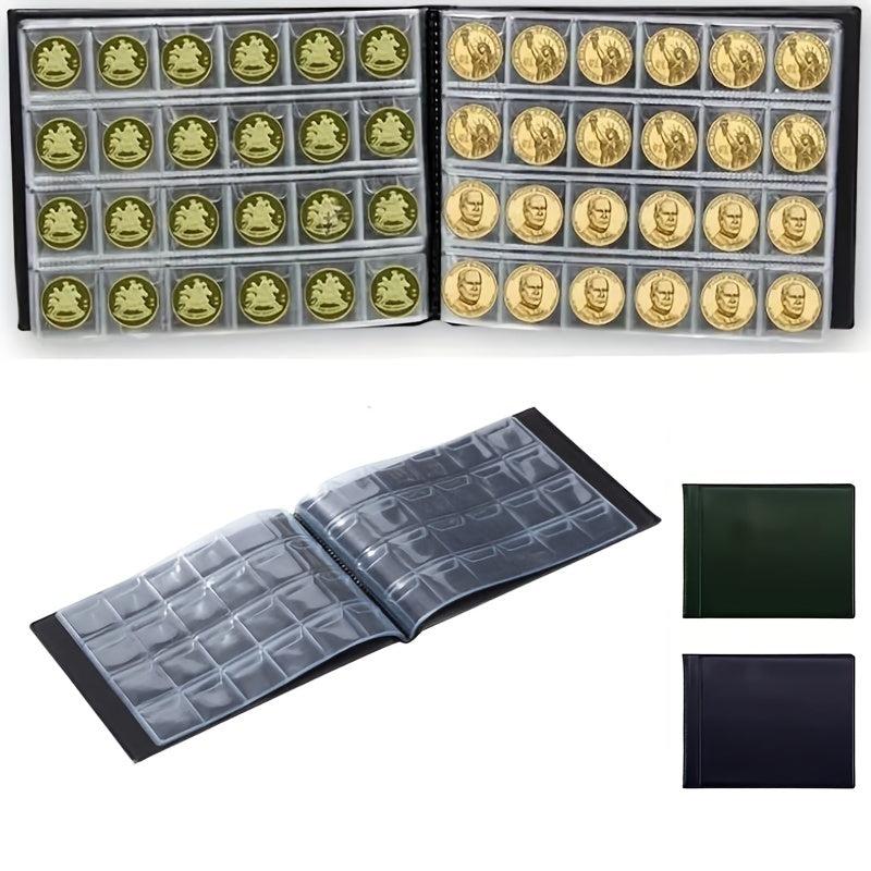 240 Pockets Mesh Leather Binder Coin Collection Book Large Capacity