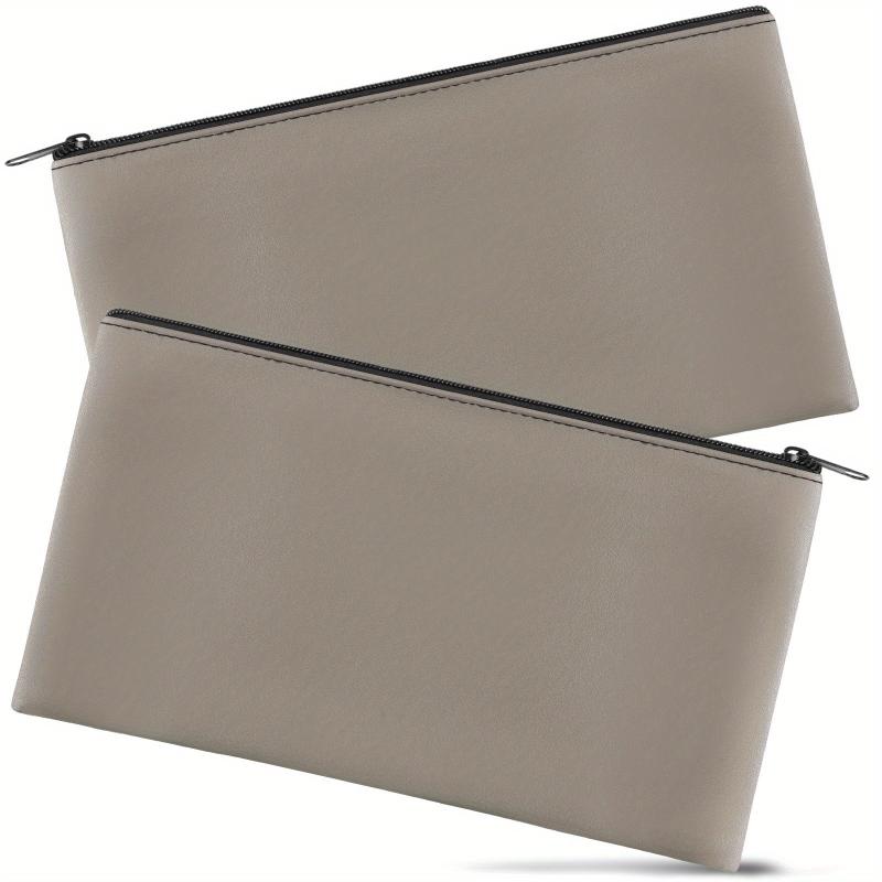 2 Money Bags With Zipper 27x15 Cm Cash Bank Bag Pouch Wallet Cosmetics