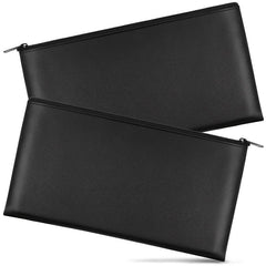 2 Money Bags With Zipper 27x15 Cm Cash Bank Bag Pouch Wallet Cosmetics