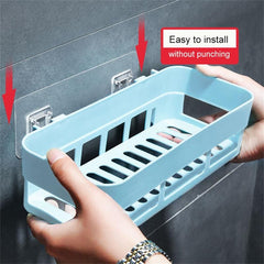 2pcs Purpose Hooks Bathroom Storage Shelf Wall Mounted Home Accessories