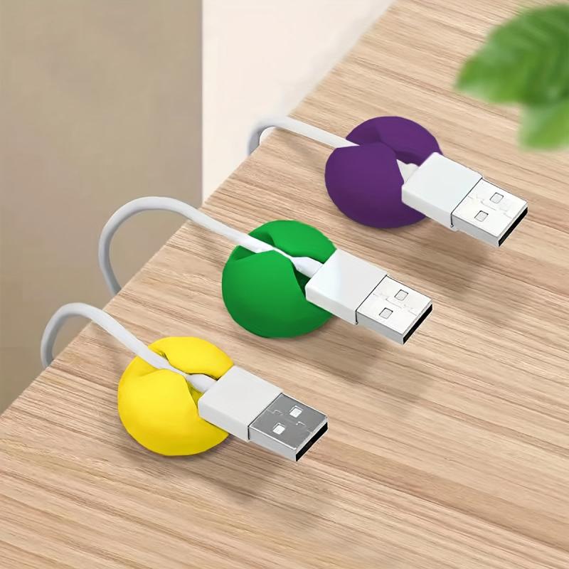 6pcs Data Cable Fixed Organizer Self-adhesive Cable Organizer
