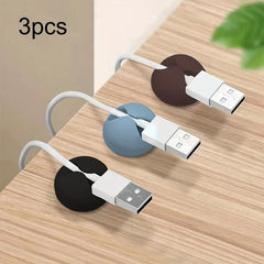 6pcs Data Cable Fixed Organizer Self-adhesive Cable Organizer