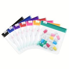 7pcs Reusable Pill Pouch Bags Zippered Pill Pouch Set