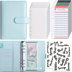 Macaron PU Leather A6 Binder Notebook with Zipper Bag