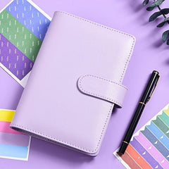Macaron PU Leather A6 Binder Notebook with Zipper Bag