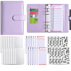 Macaron PU Leather A6 Binder Notebook with Zipper Bag