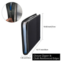 13-Pocket Expanding File Folder with Zip Closure, A4 Size, Colorful Tabs