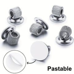 5pcs Silvery Pen Holder Clips Manganese Steel Self Adhesive Organizer