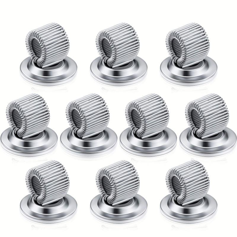5pcs Silvery Pen Holder Clips Manganese Steel Self Adhesive Organizer