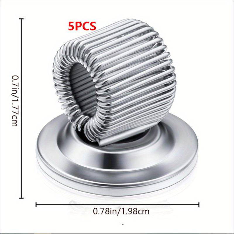 5pcs Silvery Pen Holder Clips Manganese Steel Self Adhesive Organizer