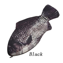 Crucian Pencil Bag Zipper Case Salt Fish Shaped Funny Handbag