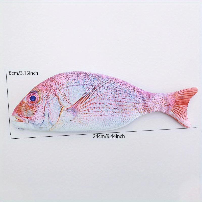 Crucian Pencil Bag Zipper Case Salt Fish Shaped Funny Handbag