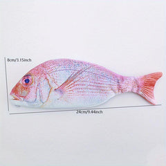 Crucian Pencil Bag Zipper Case Salt Fish Shaped Funny Handbag