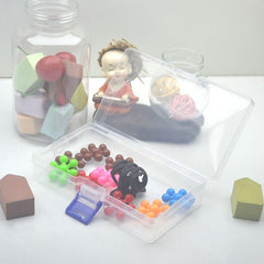 3pcs Transparent Plastic Storage Boxes For Hardware Accessories
