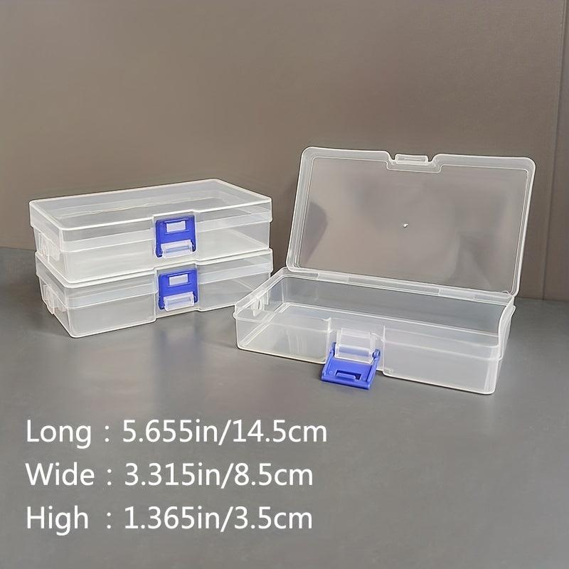 3pcs Transparent Plastic Storage Boxes For Hardware Accessories