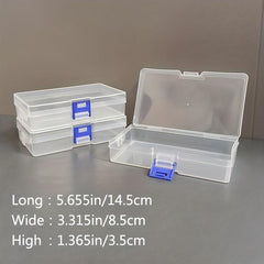 3pcs Transparent Plastic Storage Boxes For Hardware Accessories