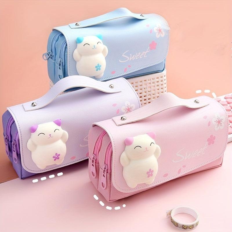 Net Red Decompression Pencil Box Bag for Students