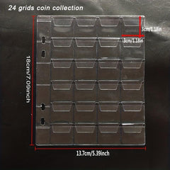 10 Coin Collecting Pages, 3 Sizes, 12/20/24 Grids