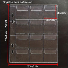 10 Coin Collecting Pages, 3 Sizes, 12/20/24 Grids