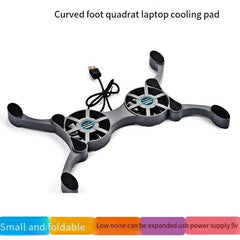Mini Portable Laptop Radiator Cooling Base Dual Fan