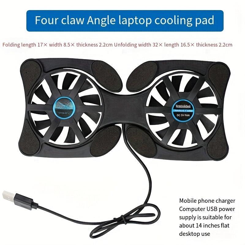 Mini Portable Laptop Radiator Cooling Base Dual Fan