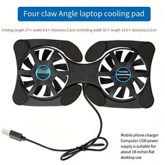 Mini Portable Laptop Radiator Cooling Base Dual Fan