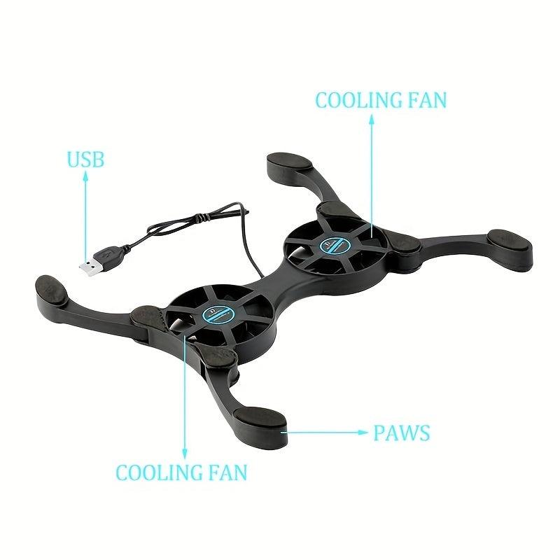 Mini Portable Laptop Radiator Cooling Base Dual Fan