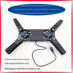 Mini Portable Laptop Radiator Cooling Base Dual Fan