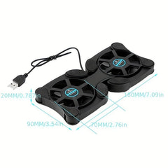 Mini Portable Laptop Radiator Cooling Base Dual Fan