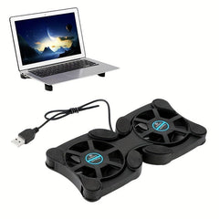 Mini Portable Laptop Radiator Cooling Base Dual Fan
