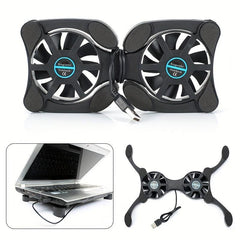 Mini Portable Laptop Radiator Cooling Base Dual Fan