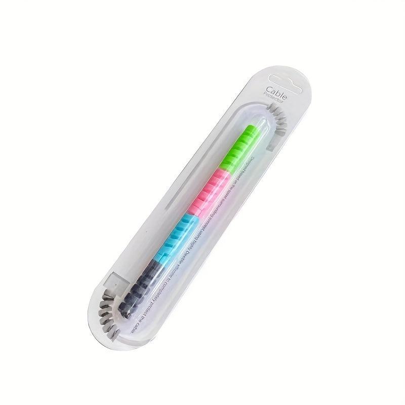 4pcs Spiral Silicone Cable Protective Case Anti break Cable Winder