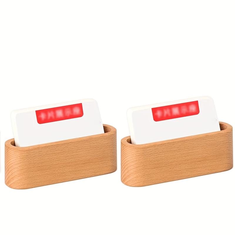 Wooden Business Card Box Solid Wood Memo Box Office Business Storage