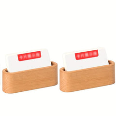 Wooden Business Card Box Solid Wood Memo Box Office Business Storage