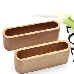 Wooden Business Card Box Solid Wood Memo Box Office Business Storage