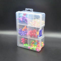 6 Grid Pin Clip Box with Dividers for Organization