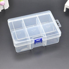 6 Grid Pin Clip Box with Dividers for Organization