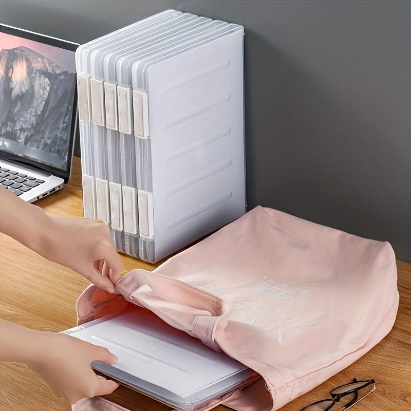 Transparent A4 File Storage Box for Office Supplies
