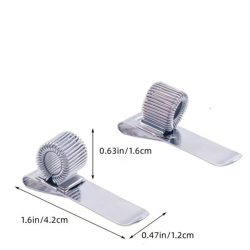 3 Holes Portable Metal Pen Insert Journal Fixed Spring Pen Clip