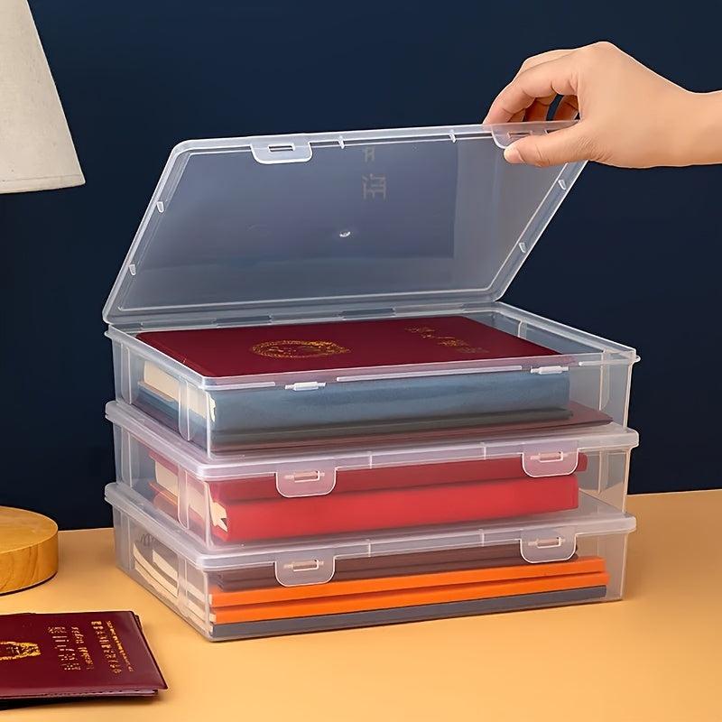 A4 Paper Transparent File Box Household Document Storage