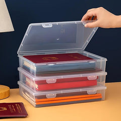 A4 Paper Transparent File Box Household Document Storage